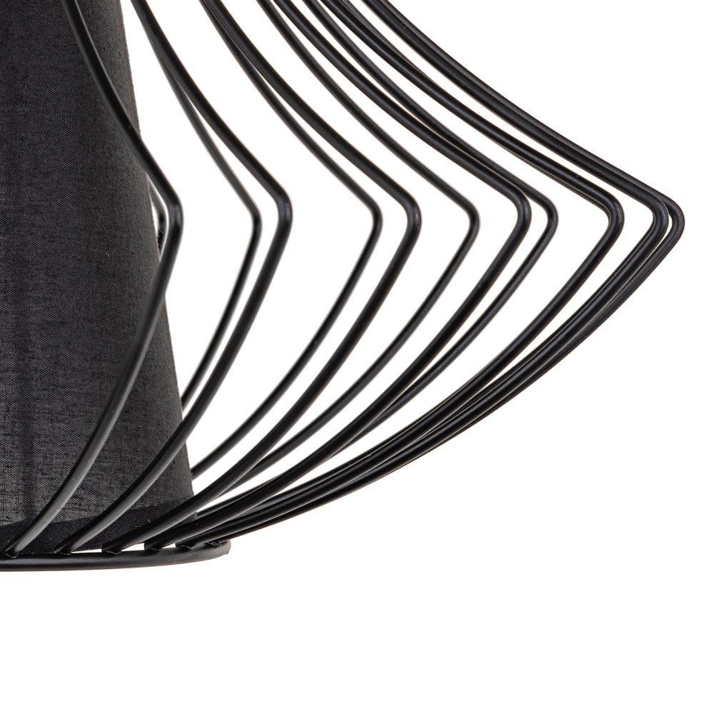 Lolahome Lámpara De Techo Diseño De Varillas De Metal Negra De Ø 30x45 Cm