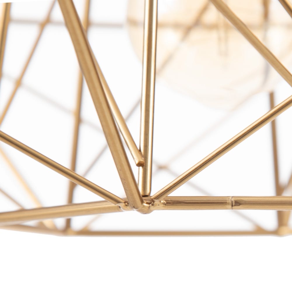Lolahome Lámpara De Techo Geométrica De Metal De Ø 30x36 Cm