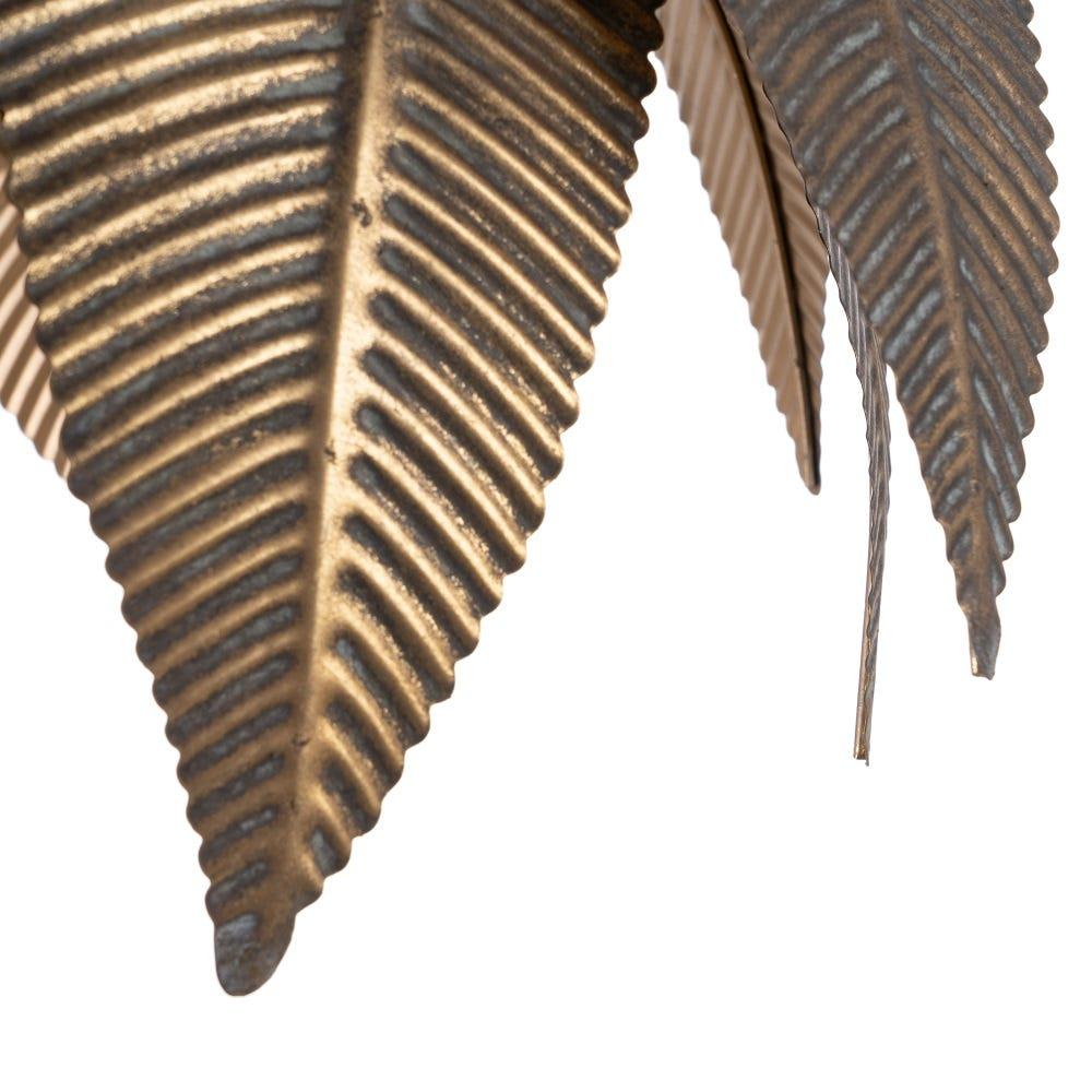 Lolahome Lámpara De Techo Hojas De Metal Dorada De Ø 50x45 Cm