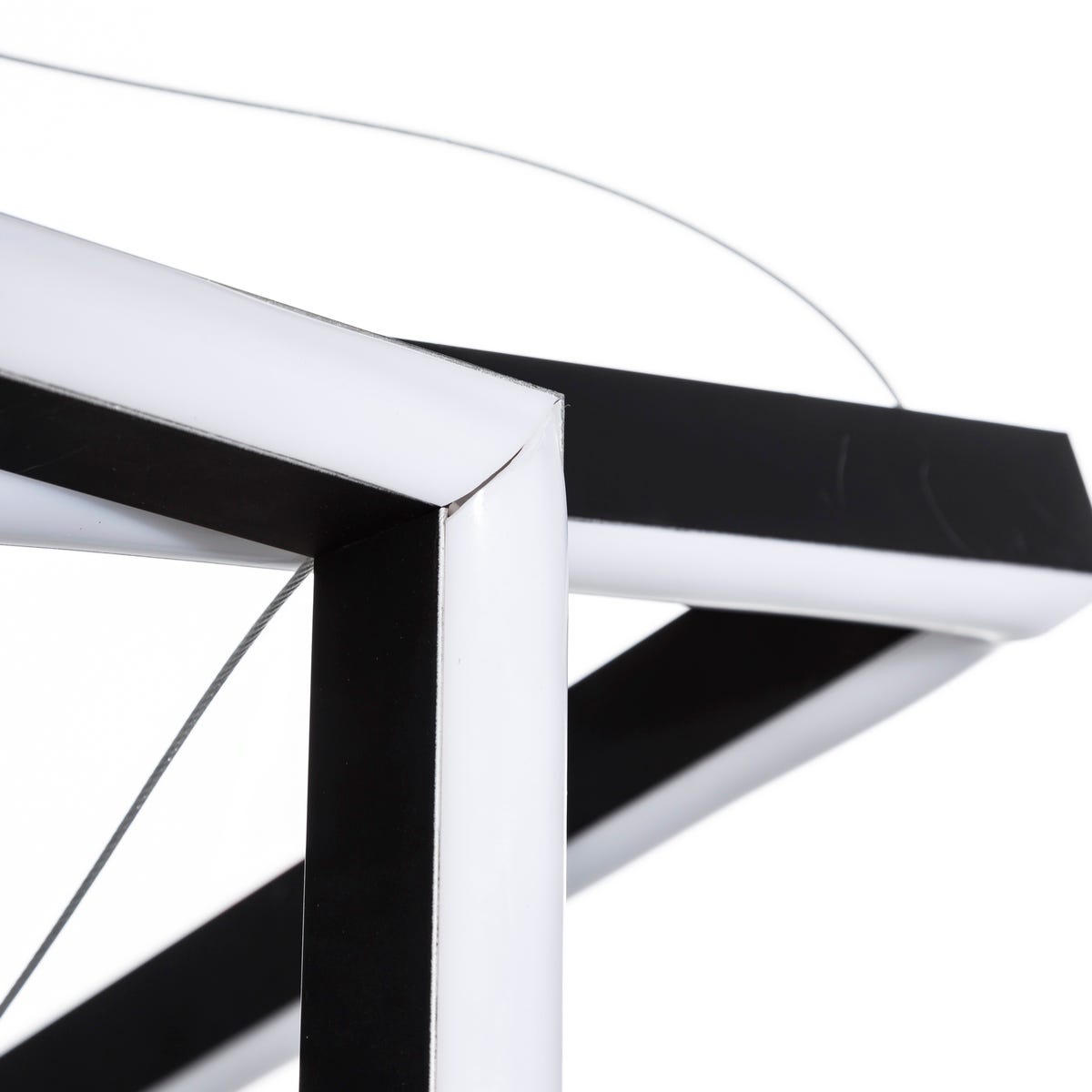 lolahome Lámpara de techo led de metal negra de 50x50x120 cm