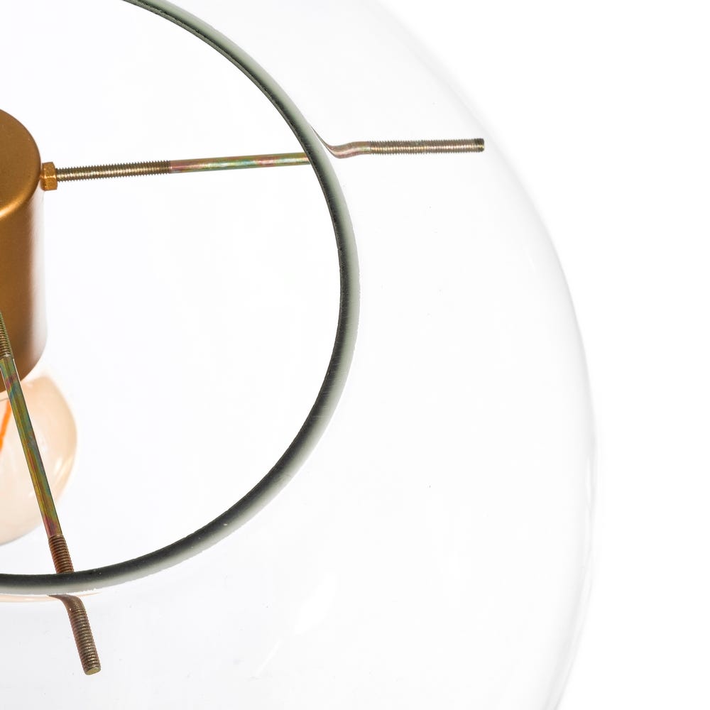 Lolahome Lámpara De Techo Para Salón De Cristal Transparente De 35x35x35 Cm