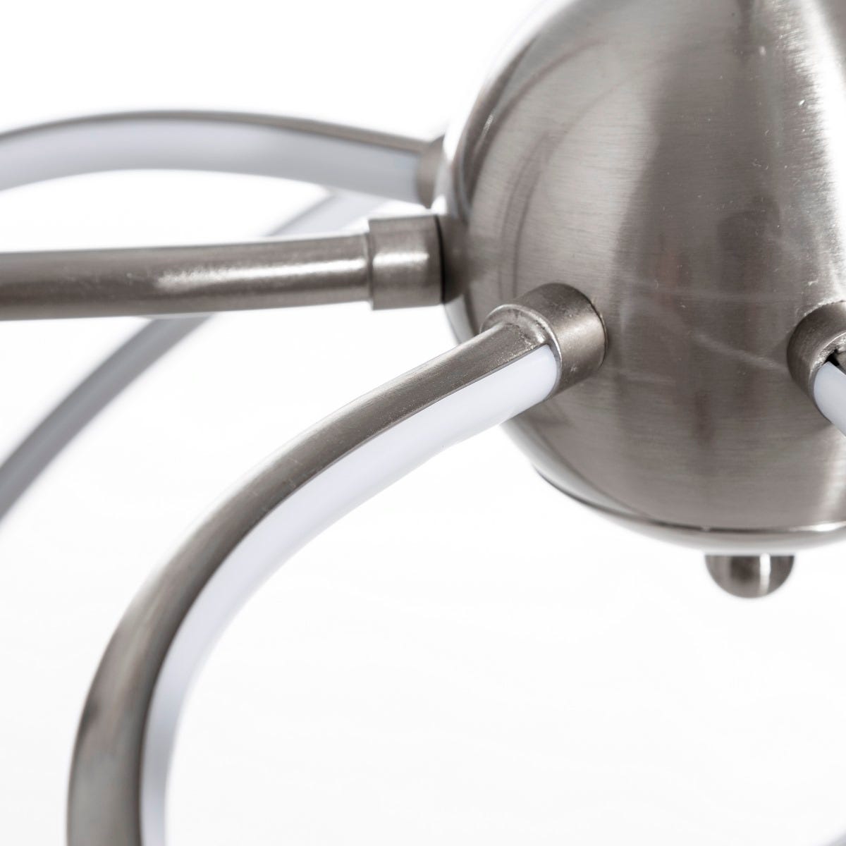 Lolahome Lámpara De Techo Sputnik Led De Metal Plateada De Ø 60x120 Cm