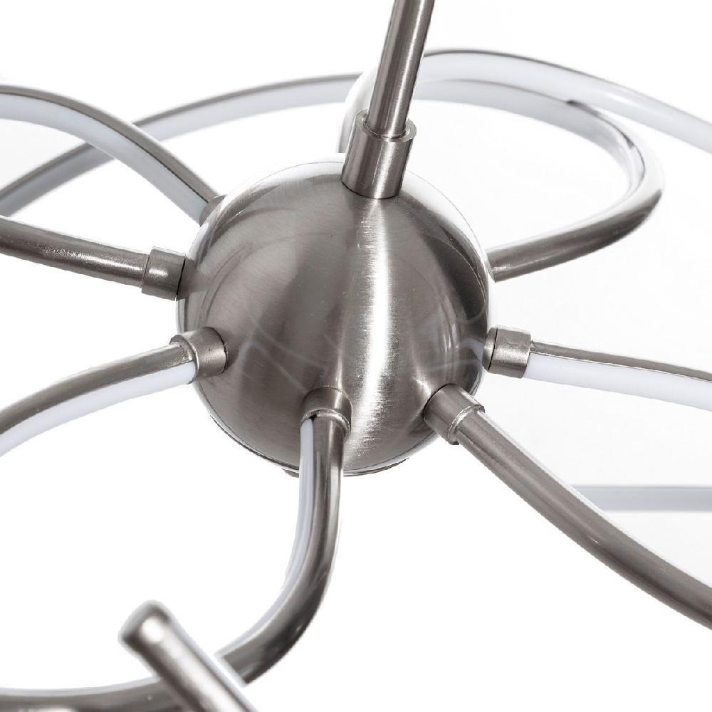 lolahome Lámpara de techo Sputnik led de metal plateada de Ø 60x120 cm