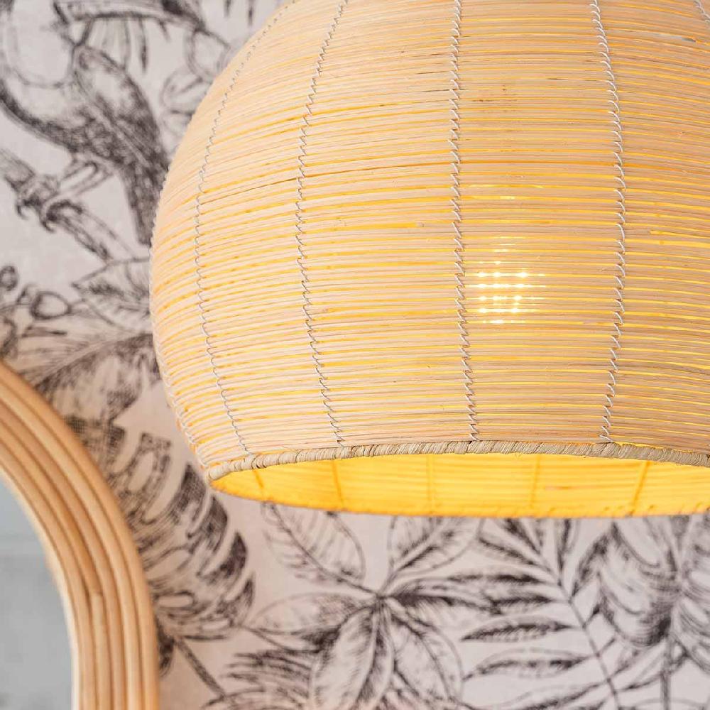 Lolahome Lámpara De Techo Varillas De Ratán Natural De Ø 35x23 Cm