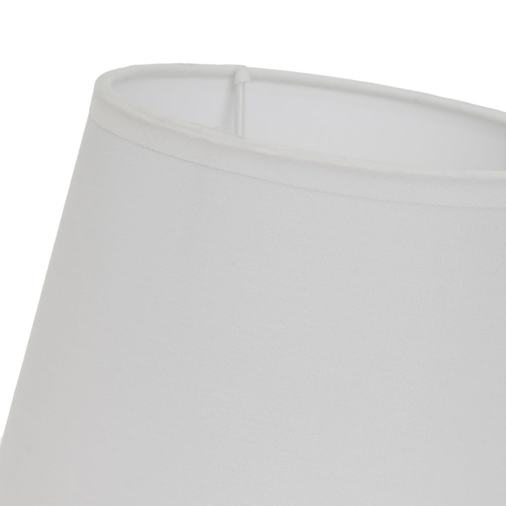 Lolahome Lámpara Mesita De Noche Arcos De Cerámica Gris Con Pantalla De Tela De Ø 15x24 Cm