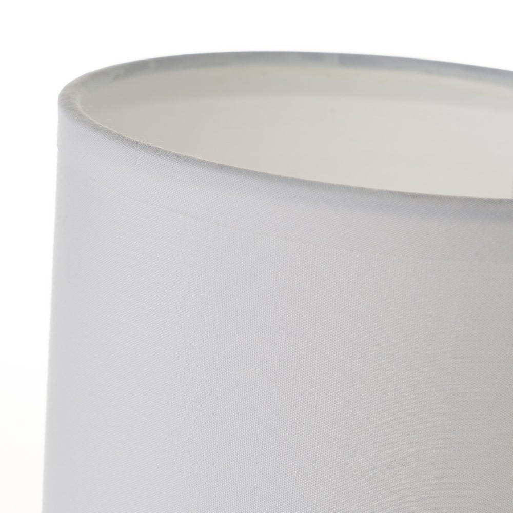 Lolahome Lámpara Mesita De Noche De Bola De Cerámica Y Pantalla De Tela De Ø 13x24 Cm