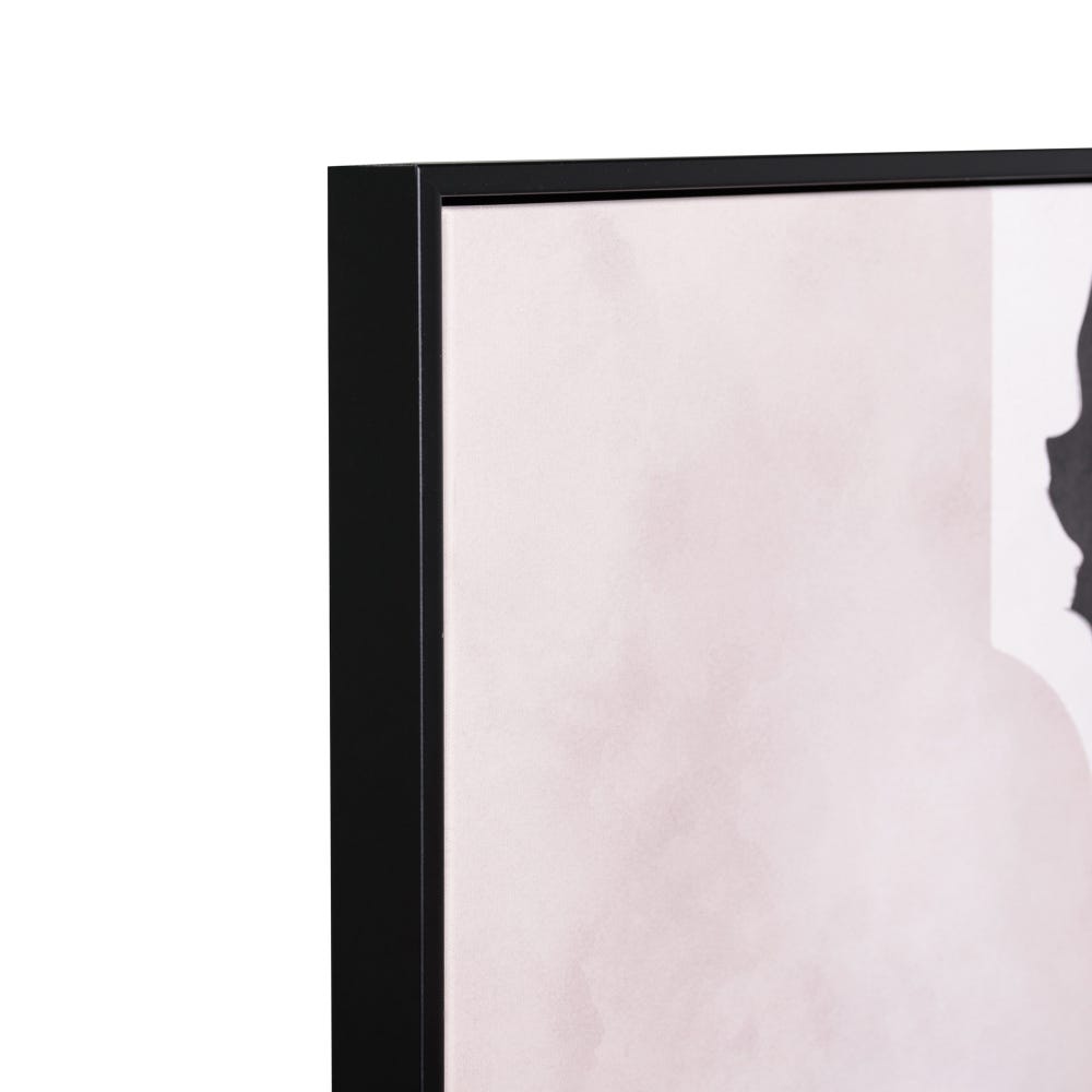 Lolahome Lienzo De Mujer Fotoimpreso De Madera Beige Y Azul De 92x62cm