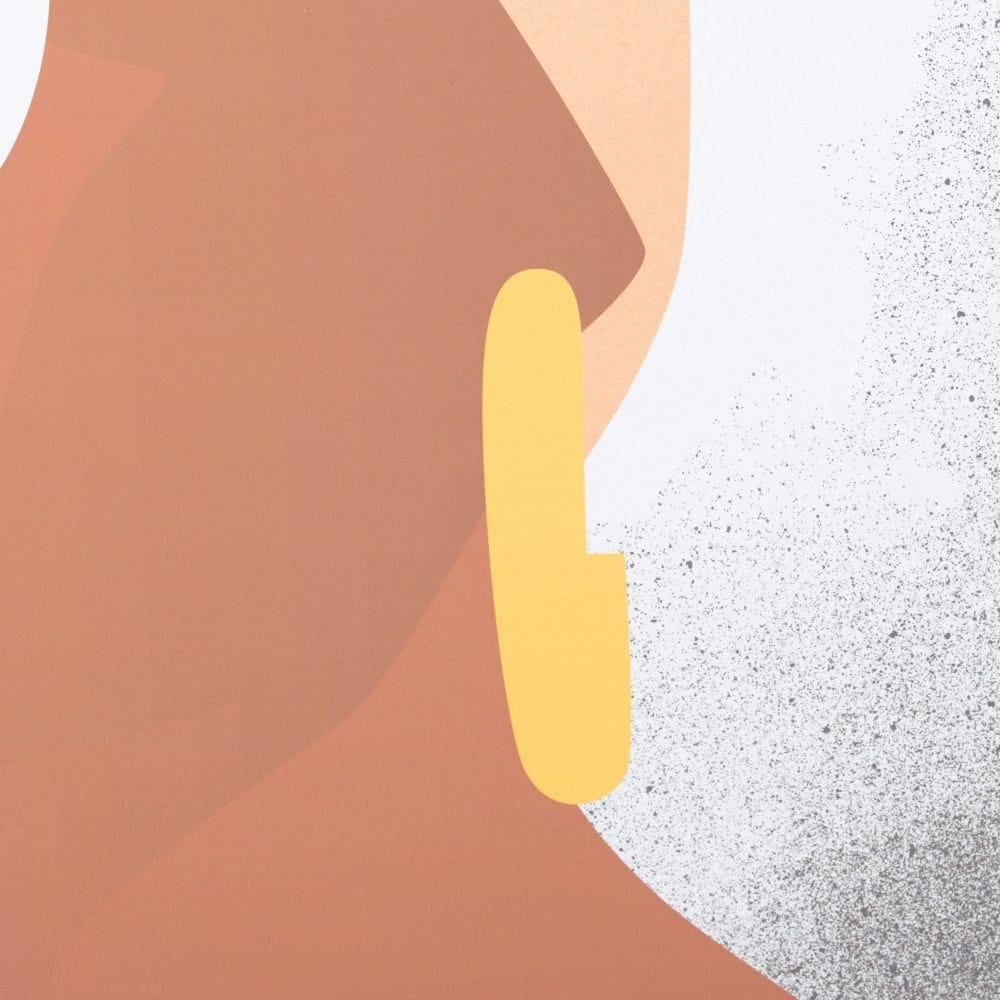 Lolahome Lienzo De Mujer Fotoimpreso De Madera Beige Y Marrón De 122x82 Cm