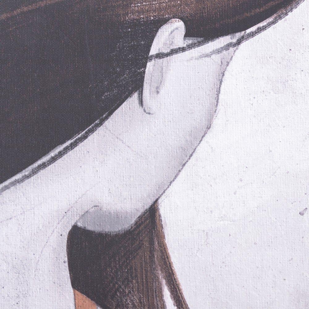 Lolahome Lienzo De Mujer Fotoimpreso De Madera Naranja De 122x82 Cm