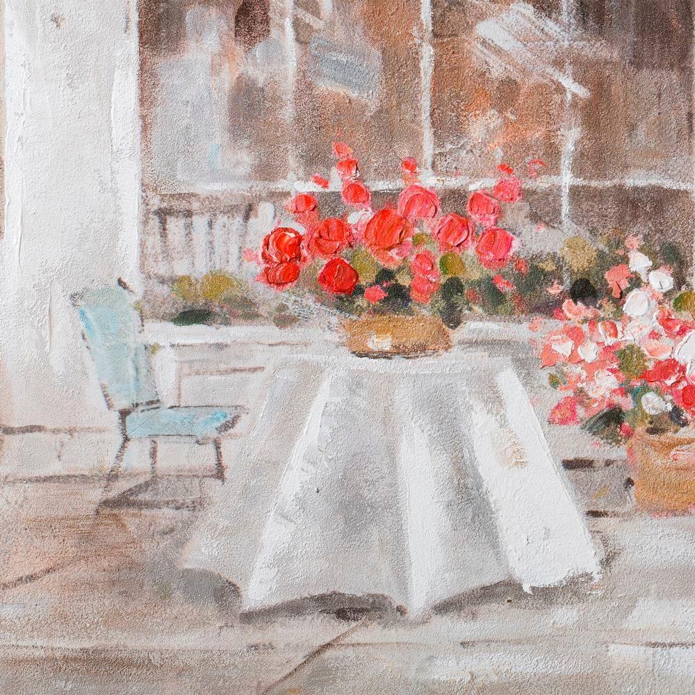 lolahome Lienzo de paisaje de tela beige de 90x120 cm