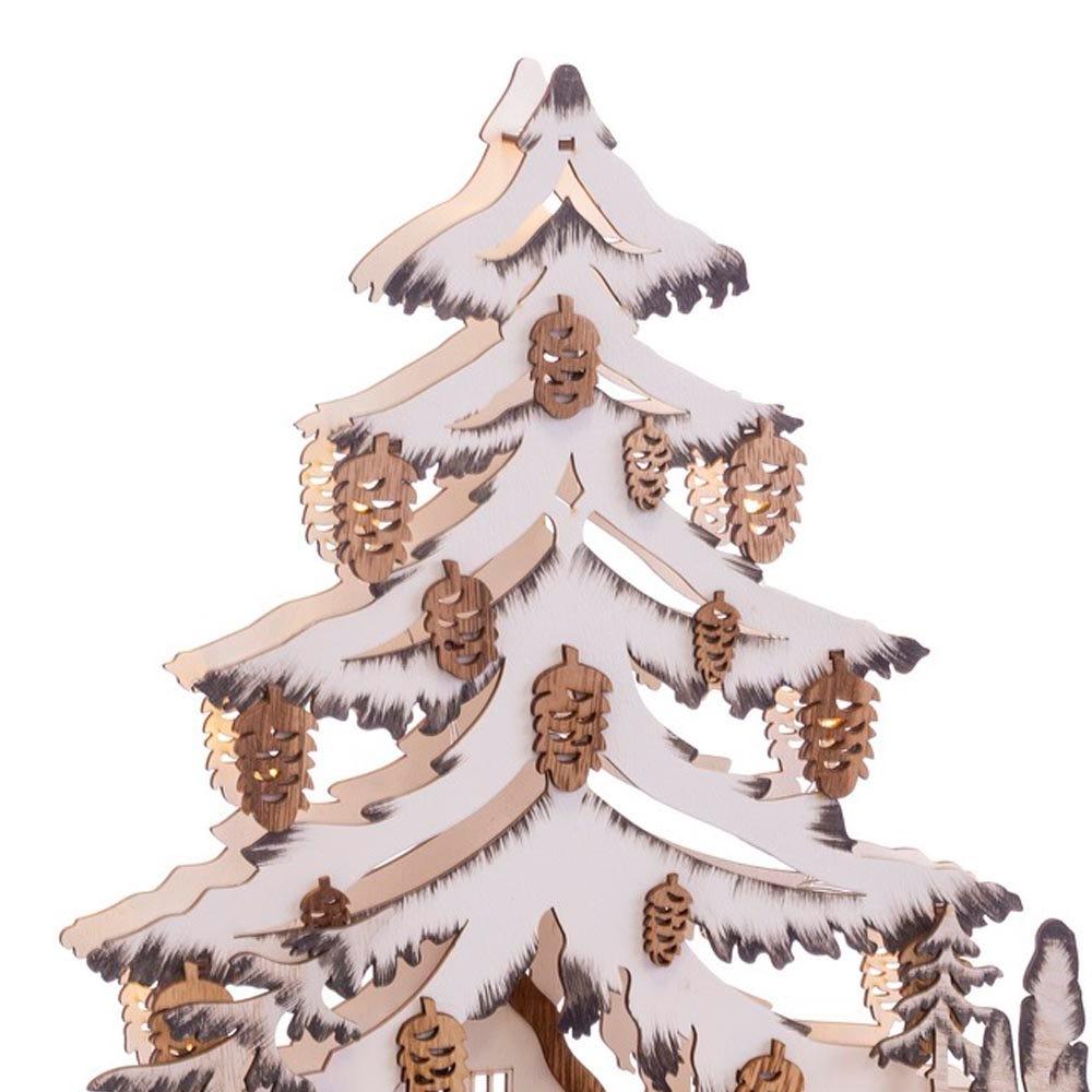 lolahome Adorno de Navidad de paisaje con luz