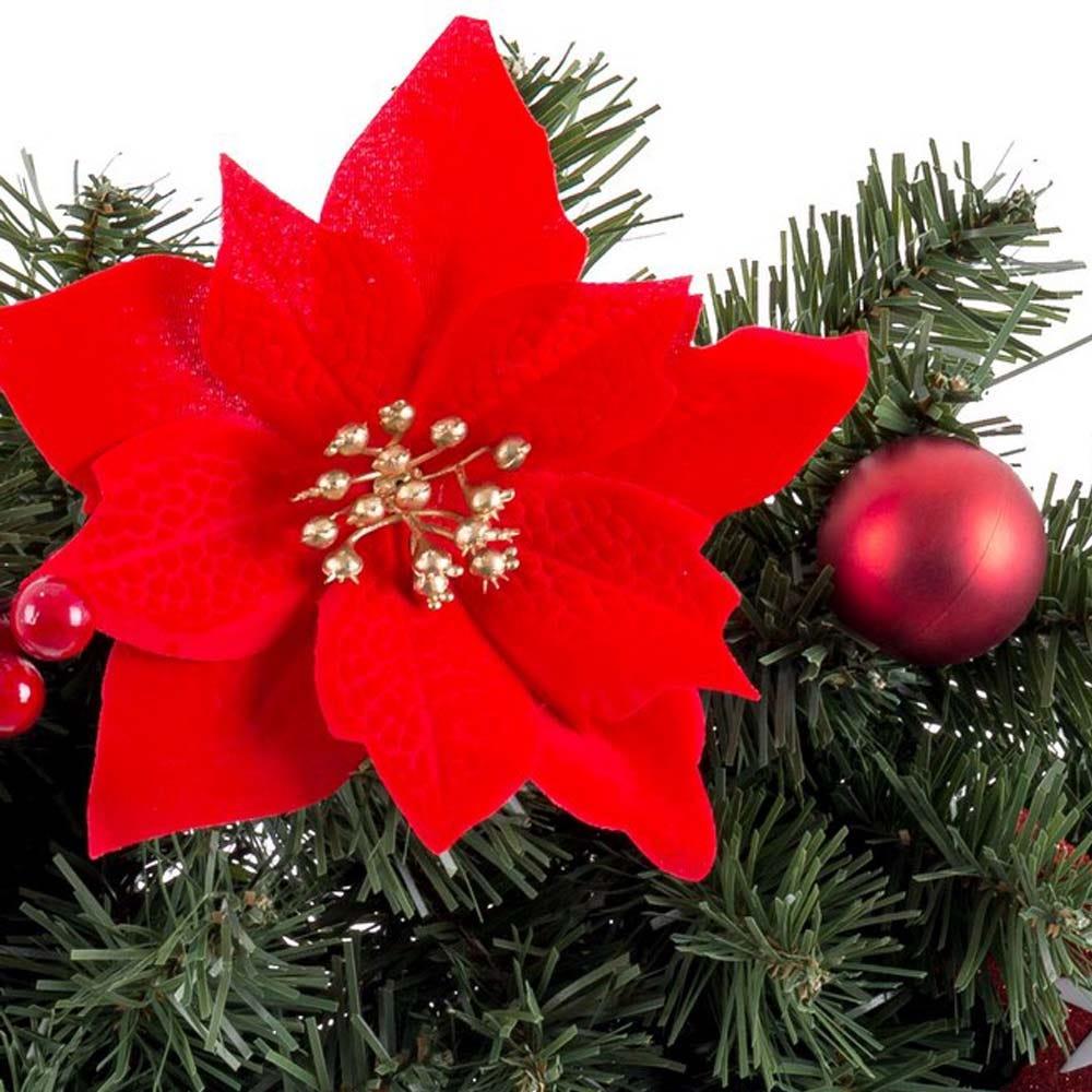 Lolahome Adorno De Navidad Para Puerta Rojo