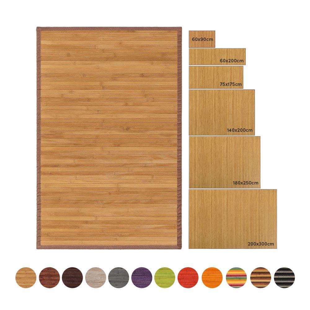 Lolahome Alfombra De Salón De Bambú De 200x140 Cm