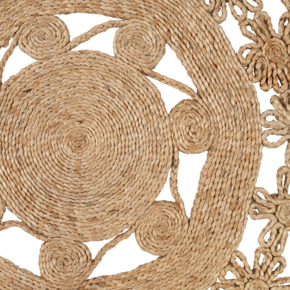 Lolahome Alfombra De Yute De 120 Cm Natural