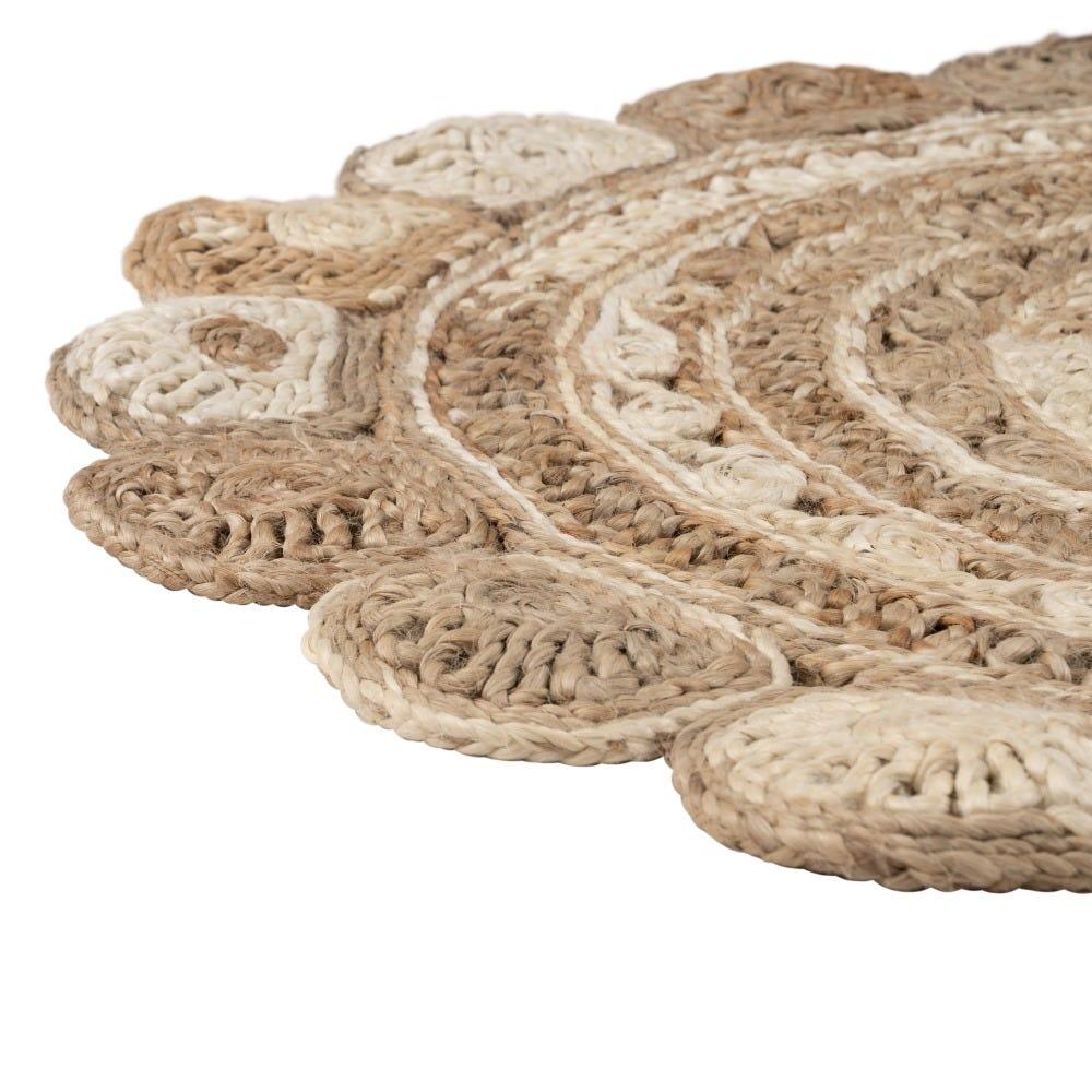 Lolahome Alfombra De Yute De 120 Cm Natural