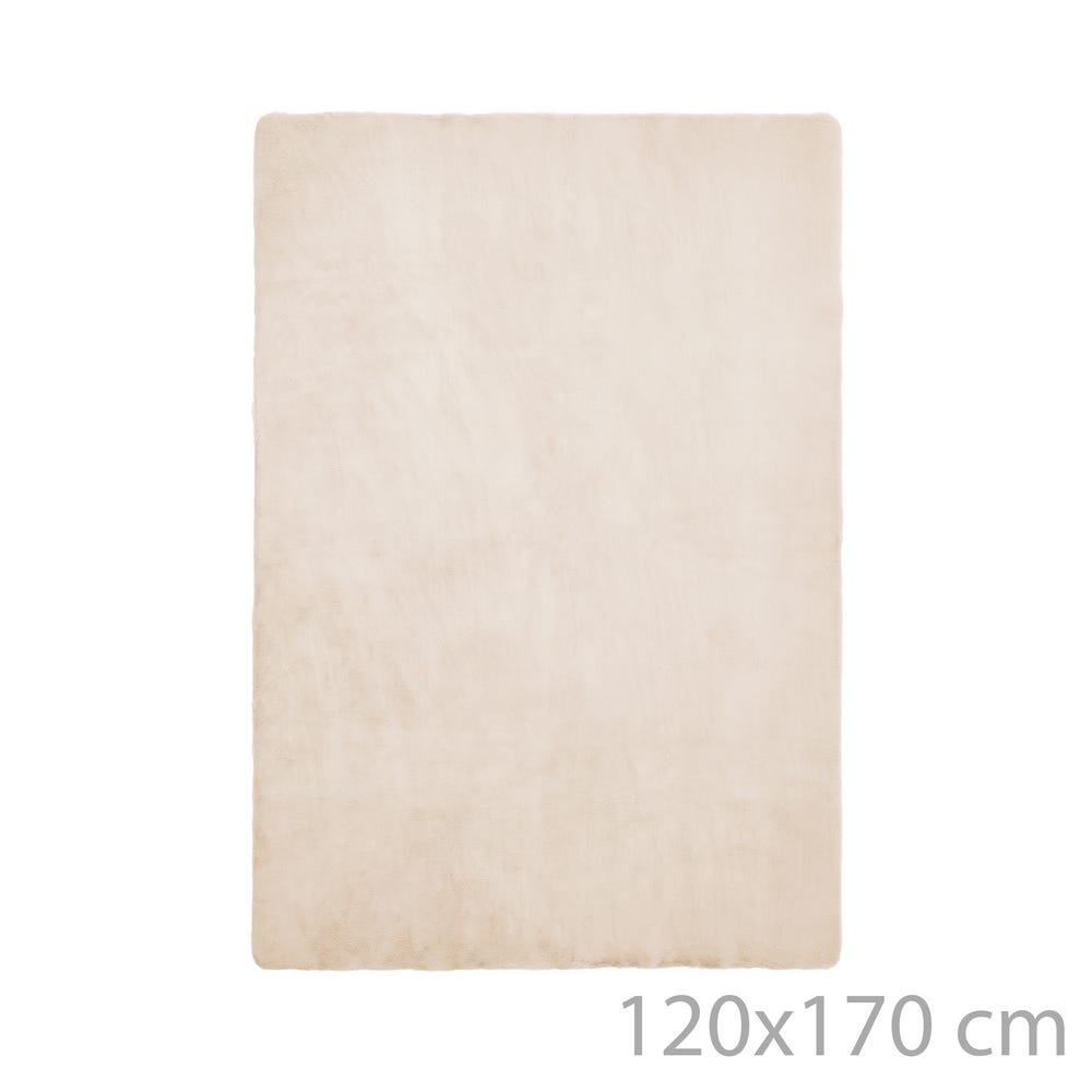 Lolahome Alfombra Pelo Beige De 170x120 Cm