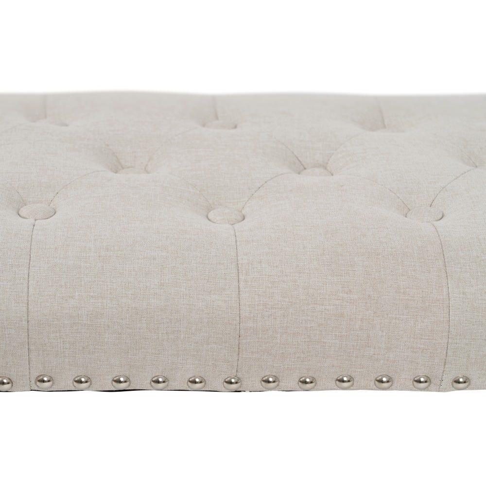 Lolahome Banqueta De Lino Con Capitoné De 115 Cm