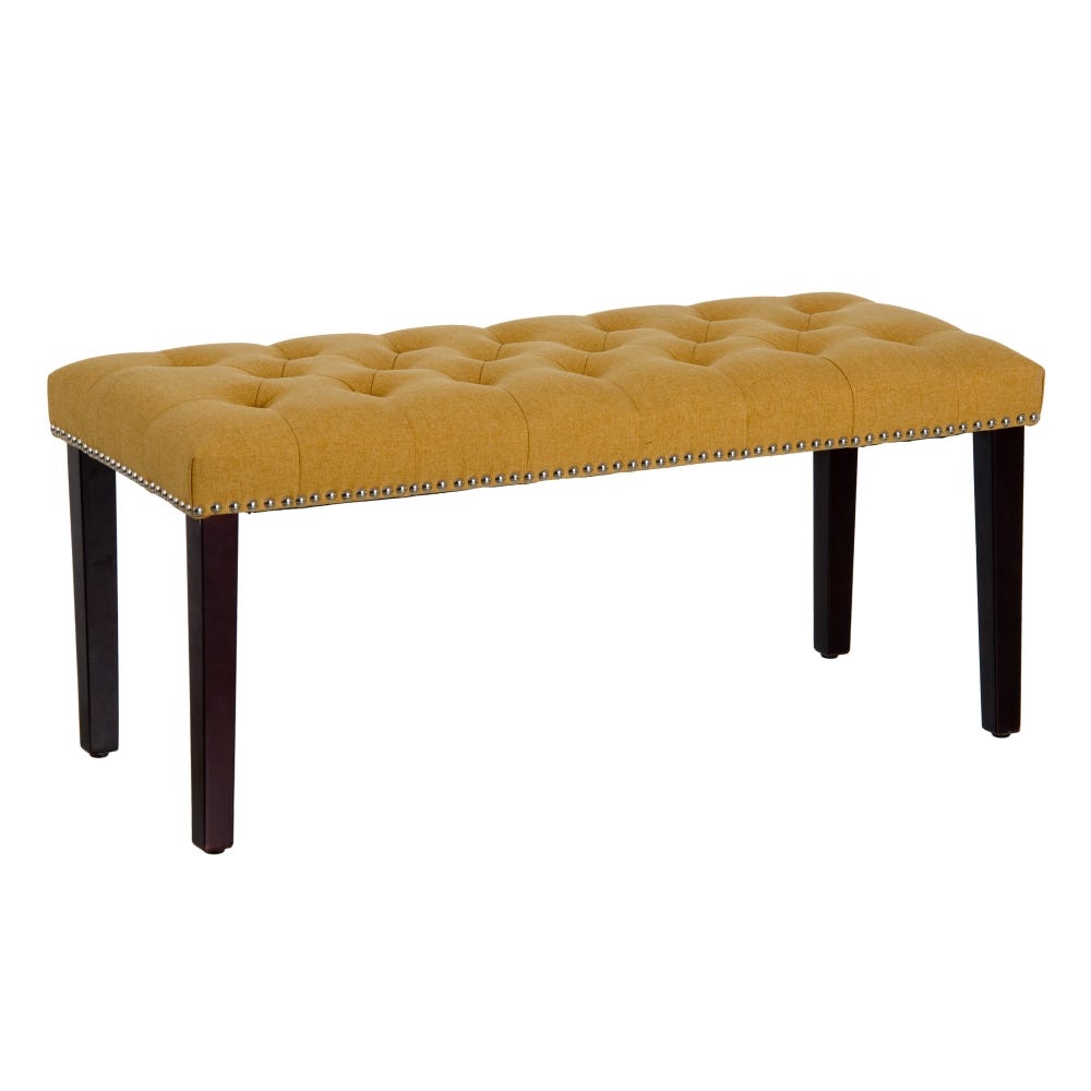 lolahome Banqueta de lino con capitoné de 115 cm