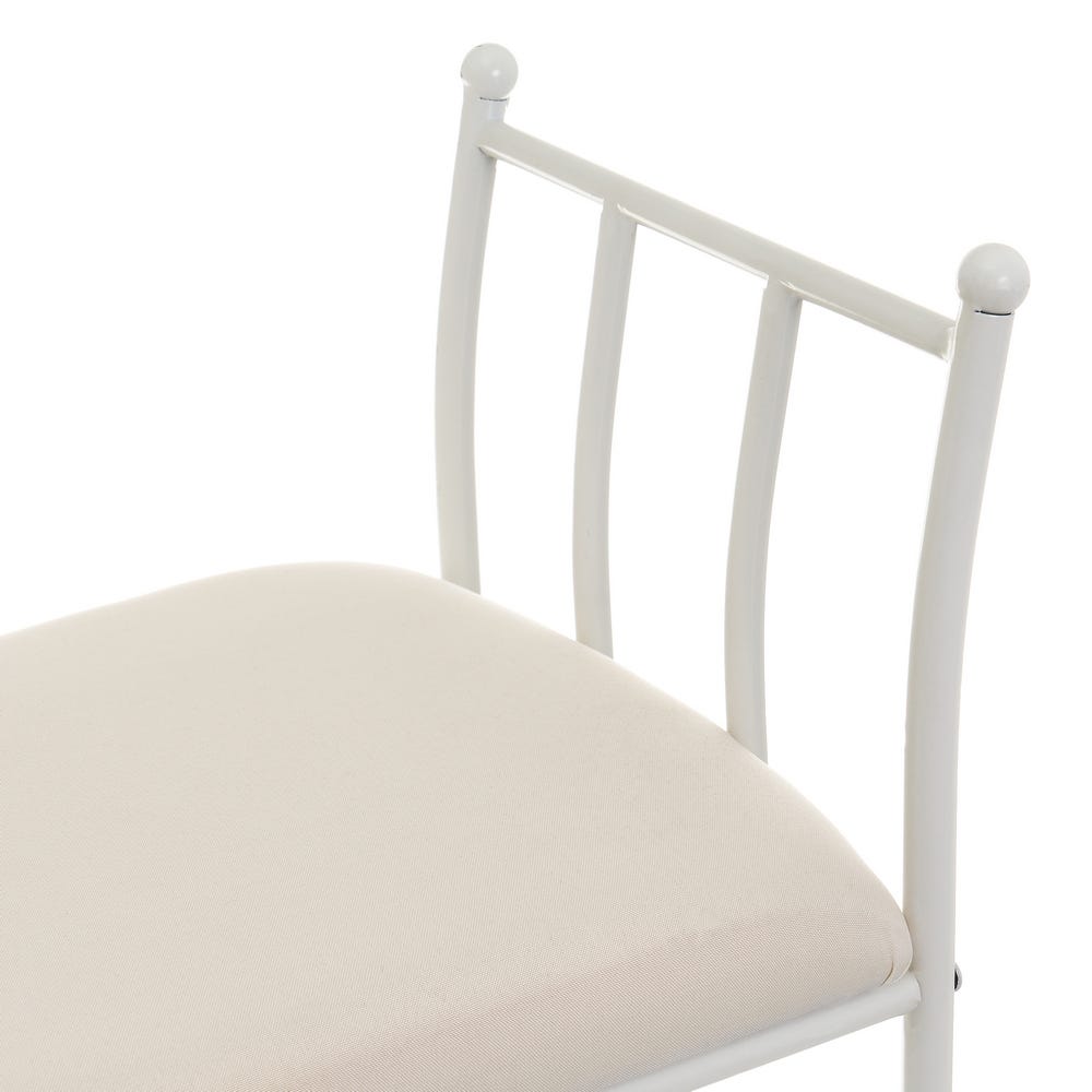 Lolahome Banqueta Pie De Cama Metálica Blanca