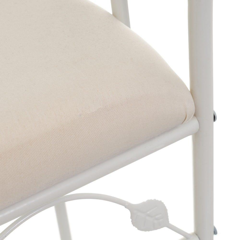 Lolahome Banqueta Pie De Cama Metálica Blanca