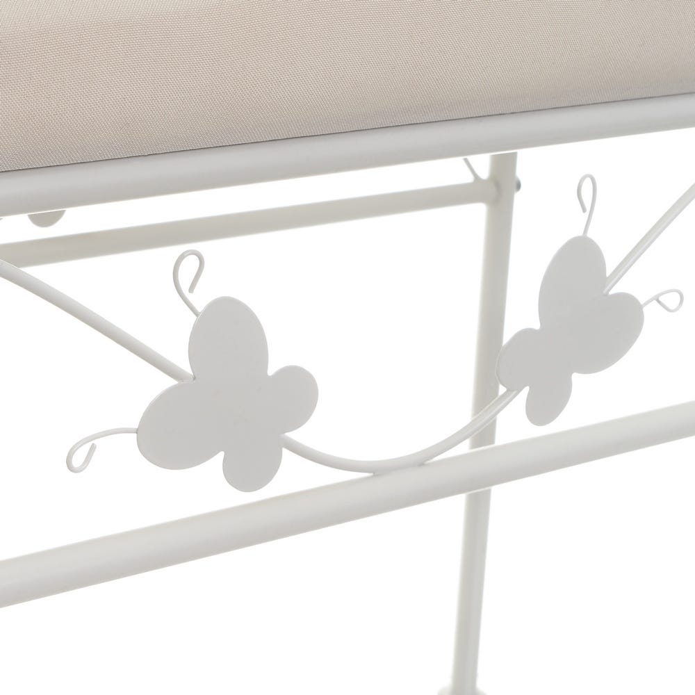 lolahome Banqueta pie de cama metálica blanca