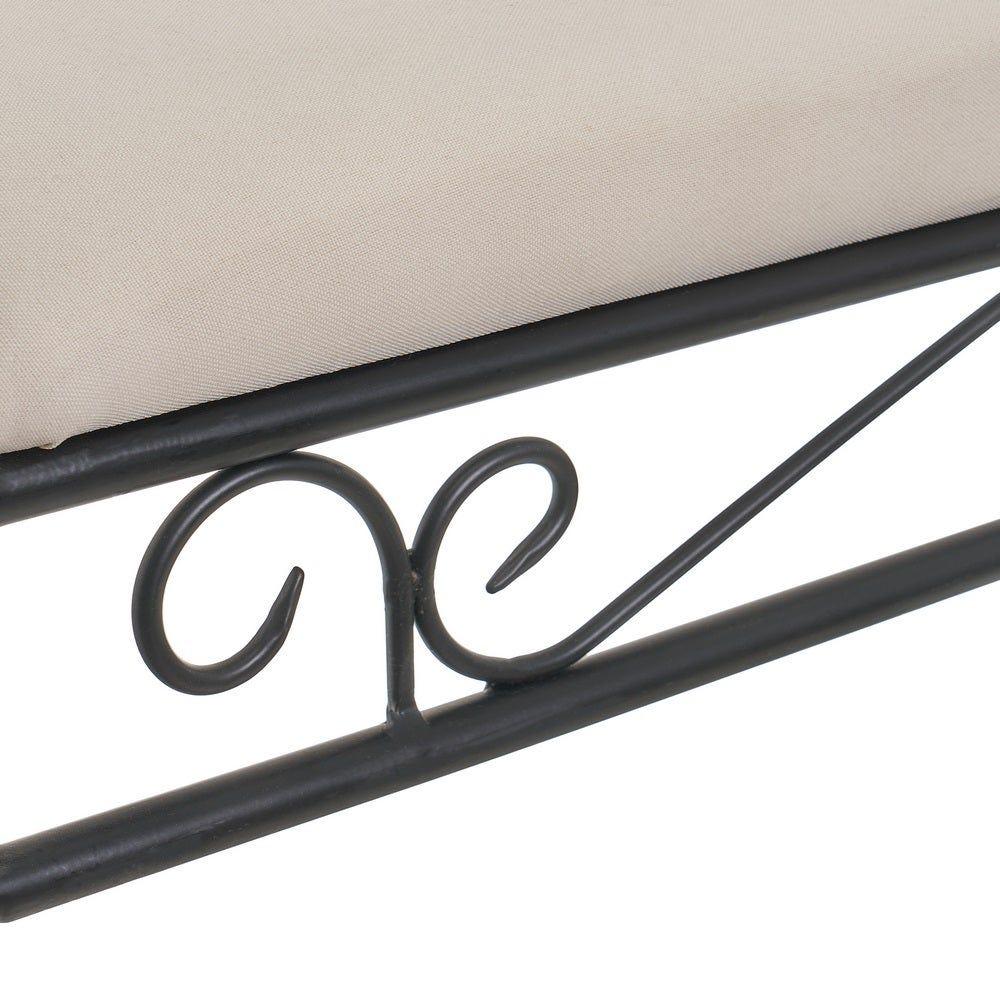 Lolahome Banqueta Pie De Cama Metálica Negra