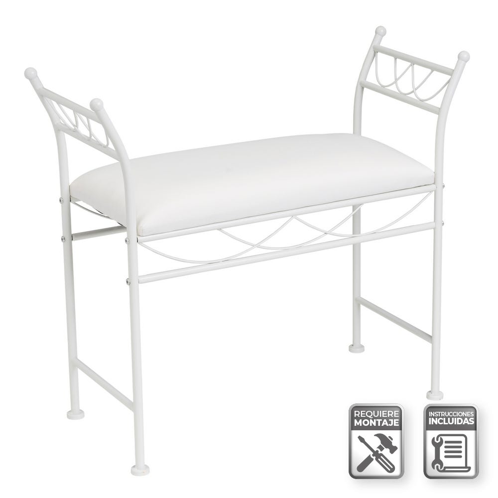 Lolahome Banqueta Pie De Cama Negra De 74 Cm