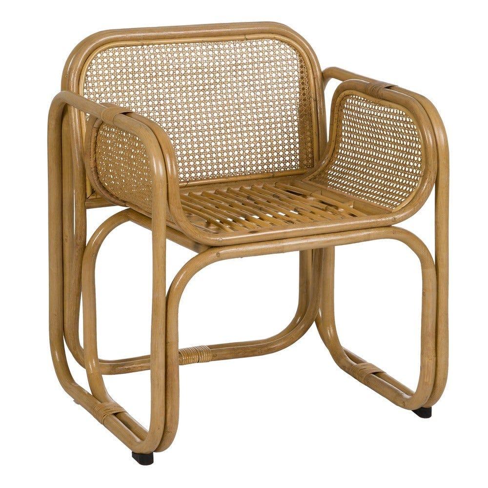 Lolahome Butaca De Rejilla De Ratán Con Cojín