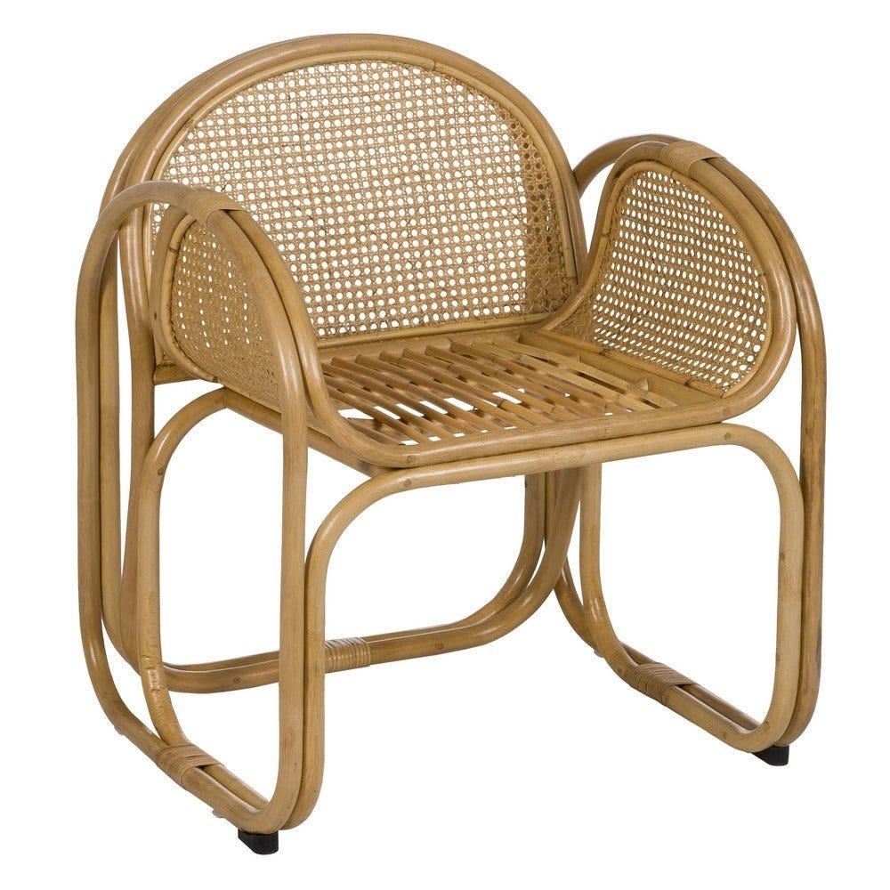 Lolahome Butaca De Rejilla De Ratán Con Cojín