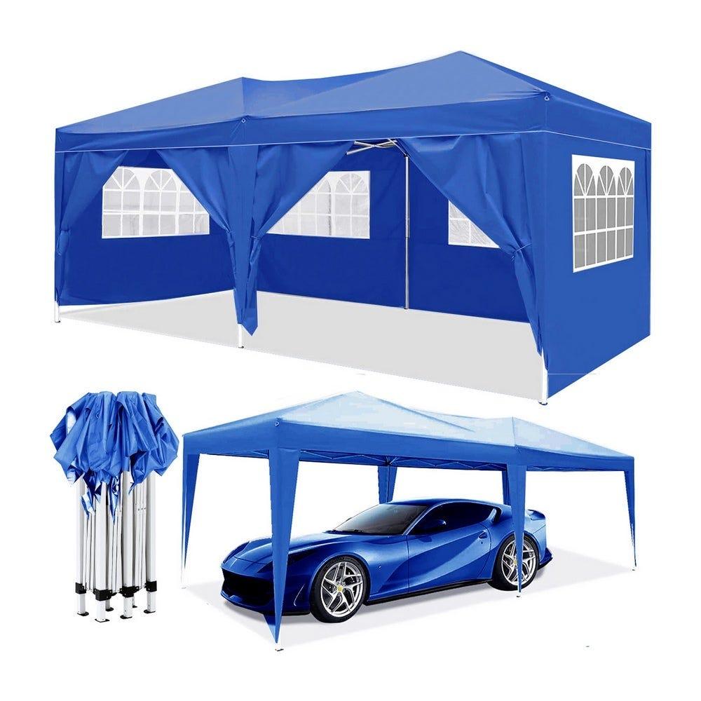 Lolahome Carpa Azul De 6x3 Metros Con Laterales