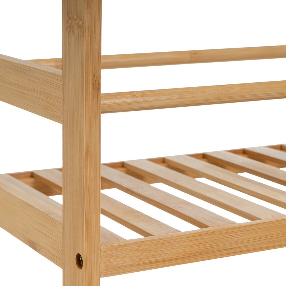 Lolahome Carro Cocina Bambú Con Ruedas