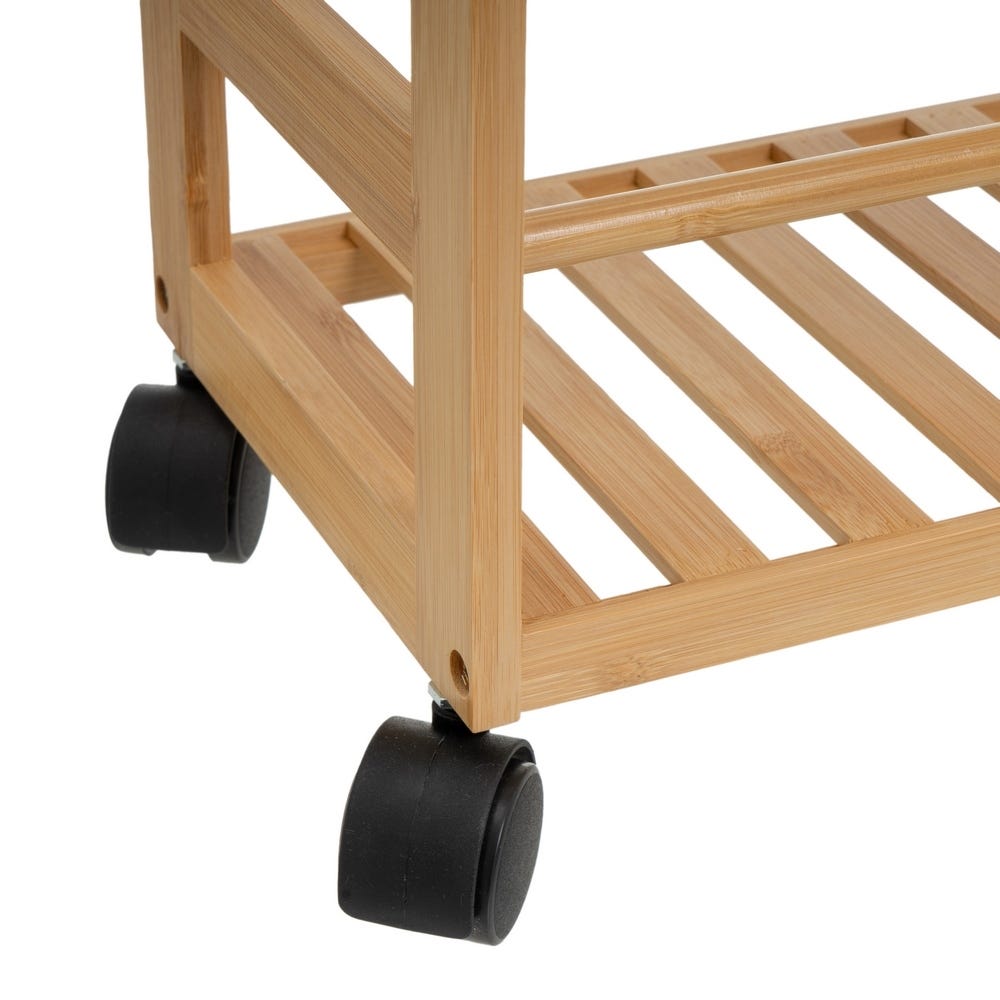 Lolahome Carro Cocina Bambú Con Ruedas