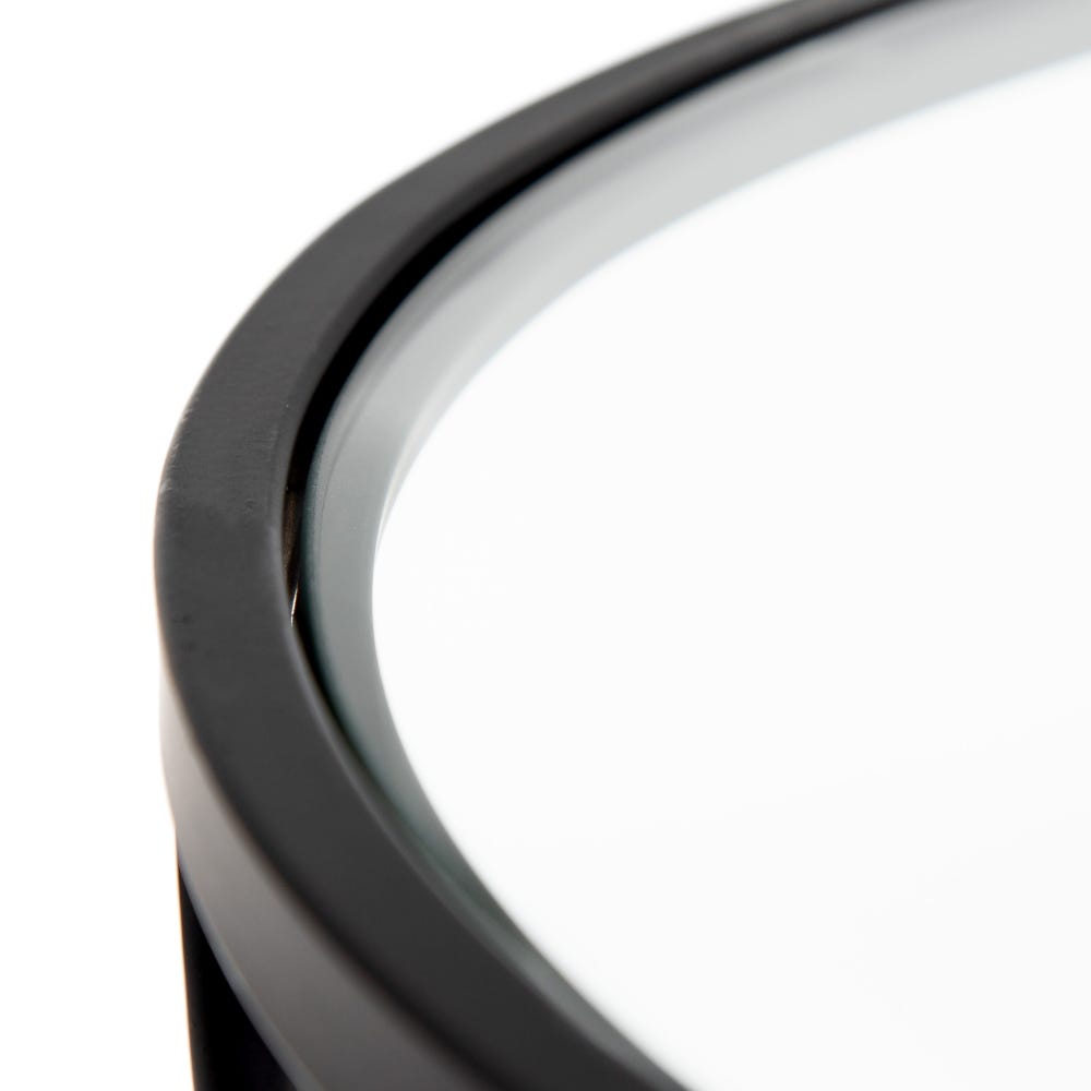 Lolahome Consola Ovalada Negro.Set De 2