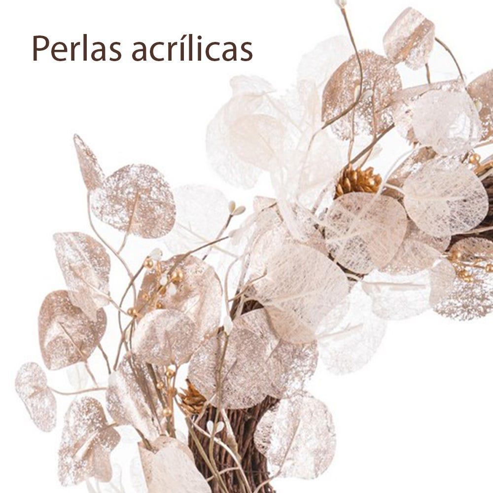 Lolahome Corona Navidad Blanca De 55 Cm