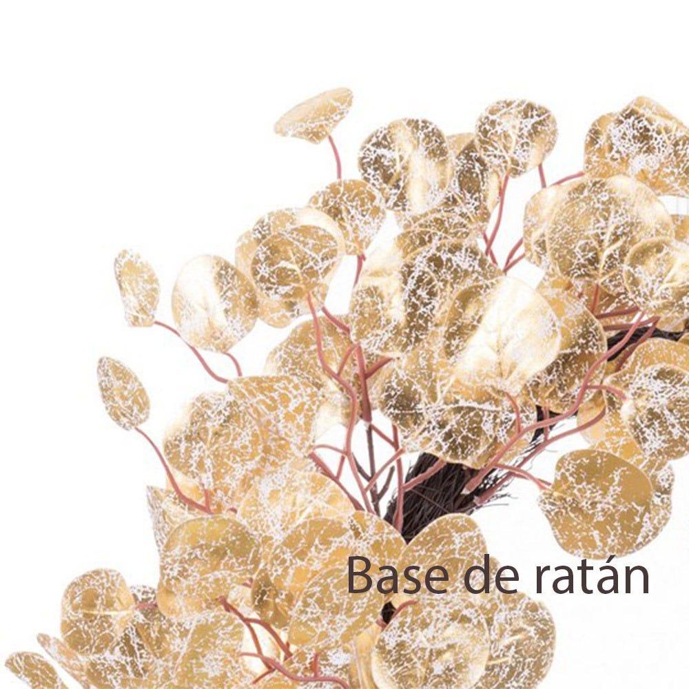 Lolahome Corona Navidad Hojas Doradas De 45 Cm