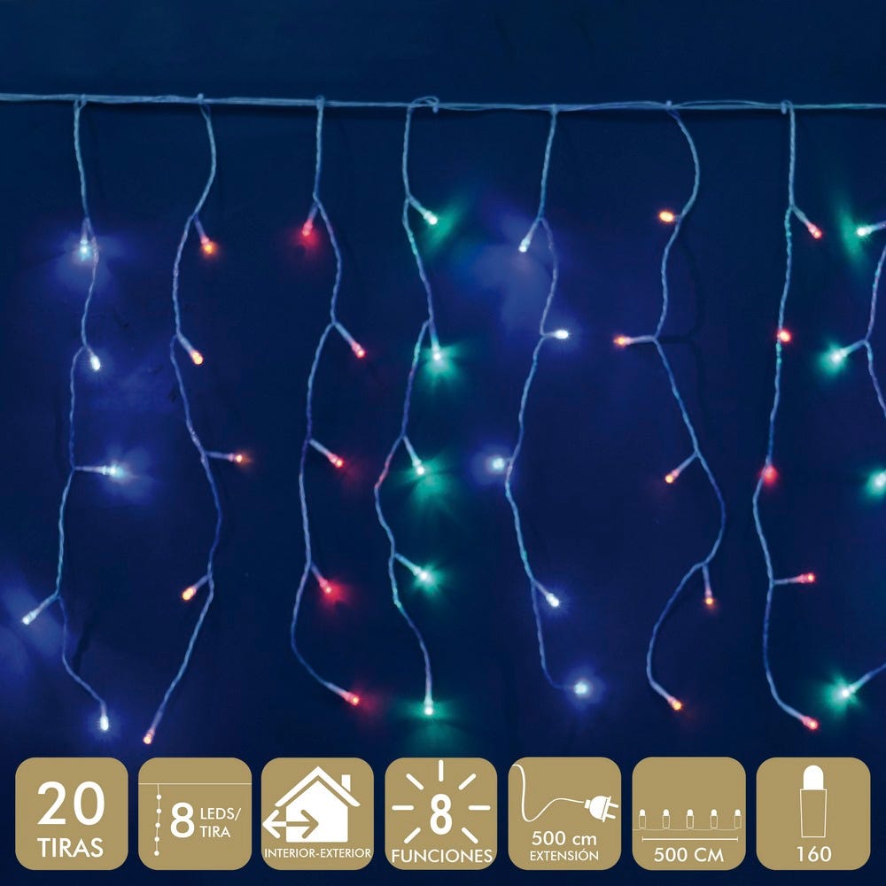 lolahome Cortina 160 luces led de 5 metros