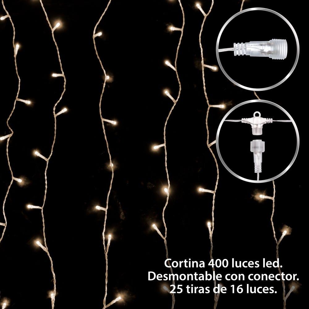 lolahome Cortina 400 luces led de 3 metros