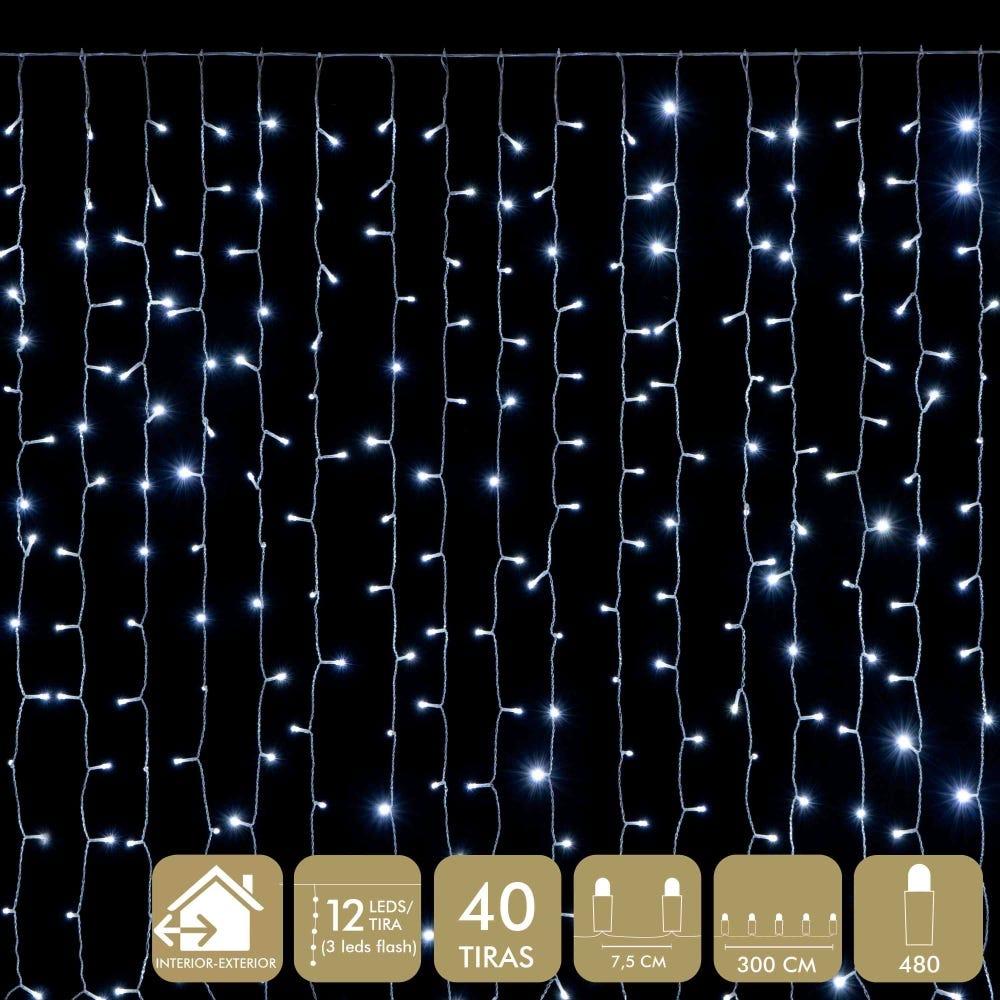 lolahome Cortina 480 luces led de 3 metros