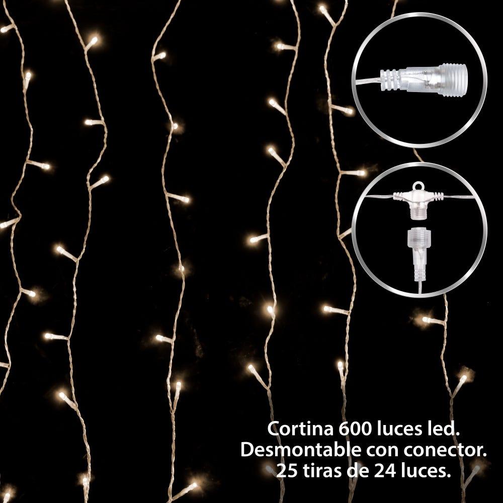 Lolahome Cortina 600 Luces Led 3 Metros