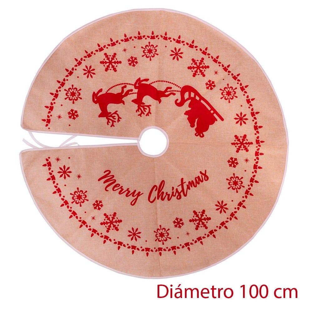 lolahome Cubre pie de Navidad de tela de 100 cm