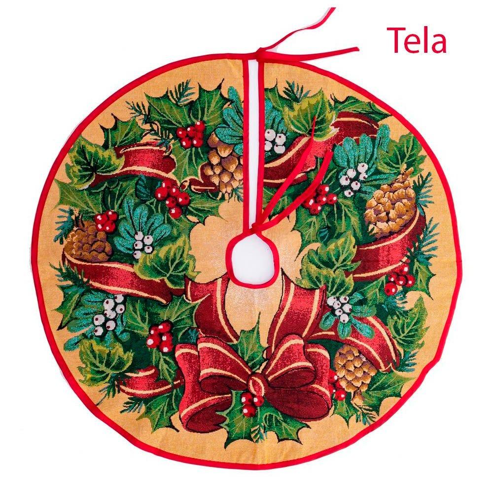 Lolahome Cubre Pie De Navidad De Tela De 130 Cm
