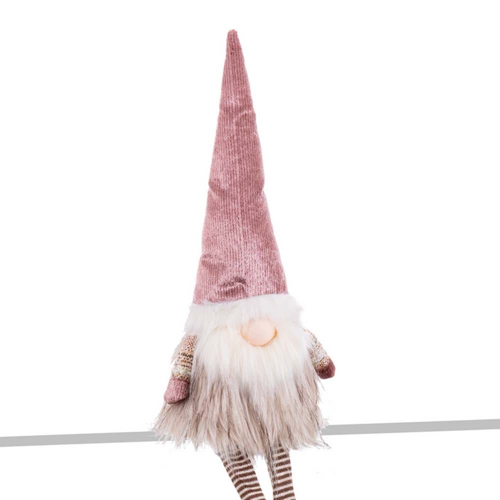 lolahome Duende de Navidad rosa 56cm