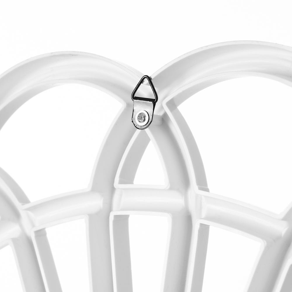 Lolahome Espejo Flor Blanco De Ø 47 Cm