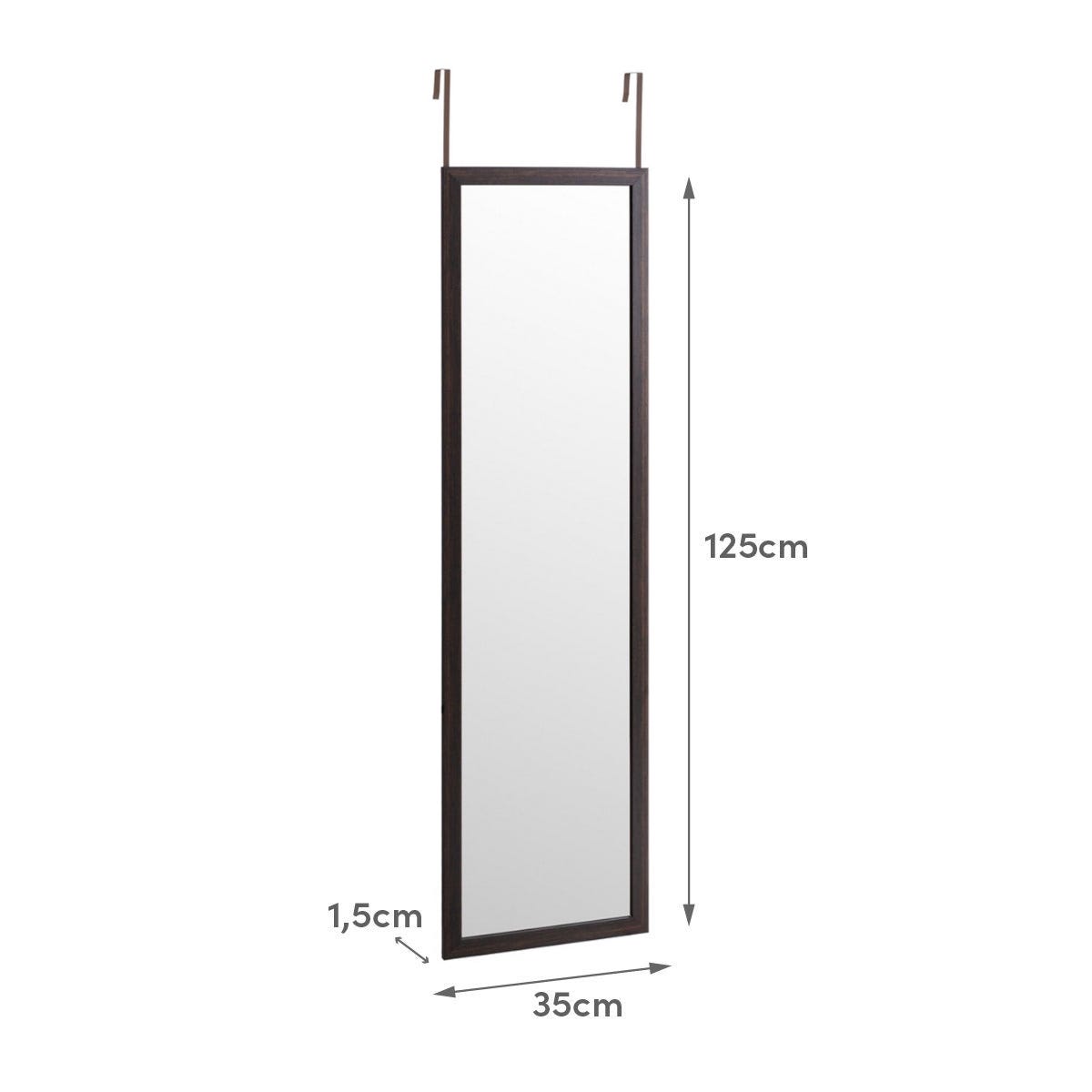 Lolahome Espejo Marrón Para Puerta De 35x125 Cm