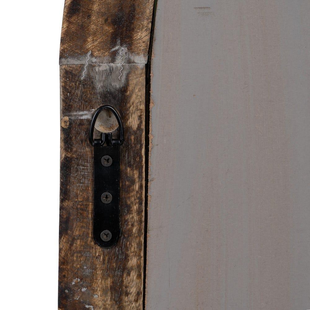 Lolahome Espejo Ventana Tallado Gris De 77x113 Cm