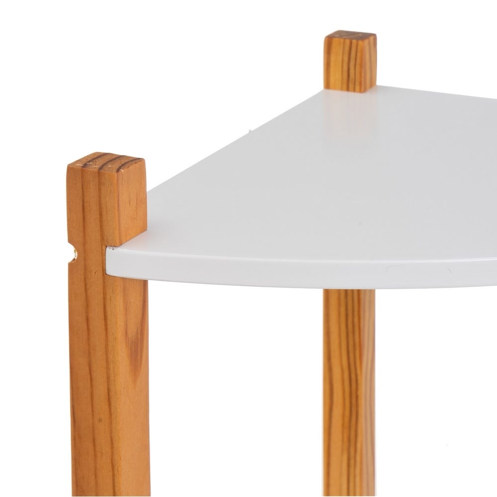 lolahome Estantería rinconera blanca