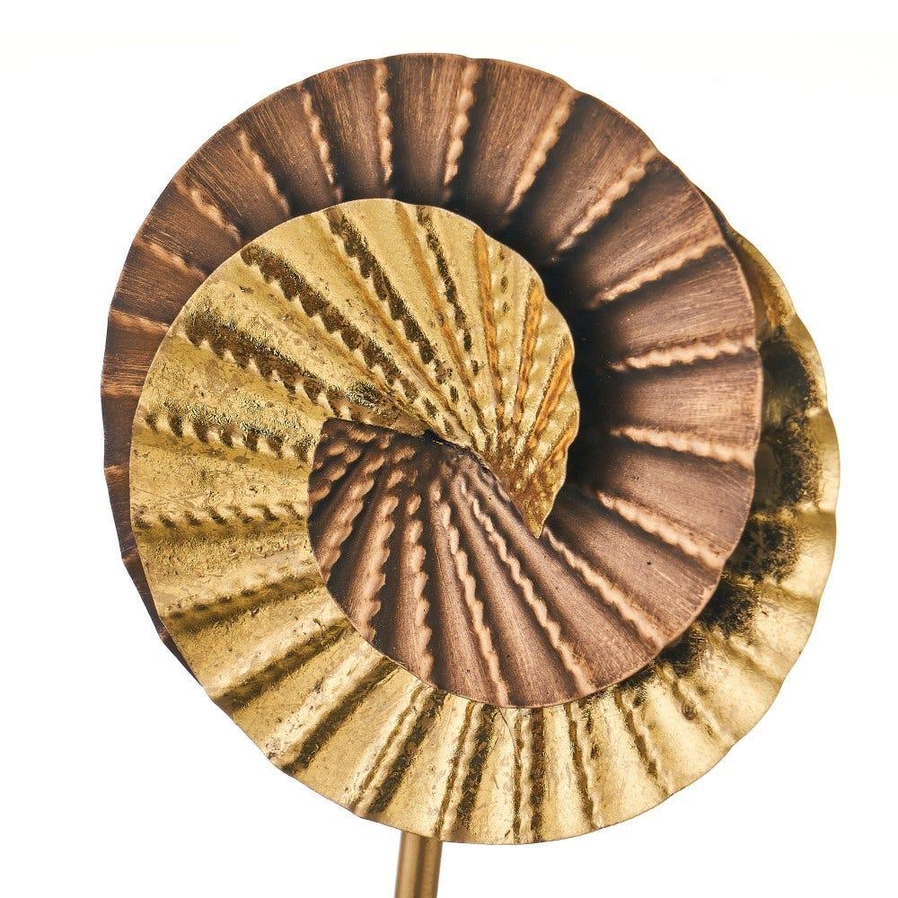lolahome Figura caracola dorado y cobre