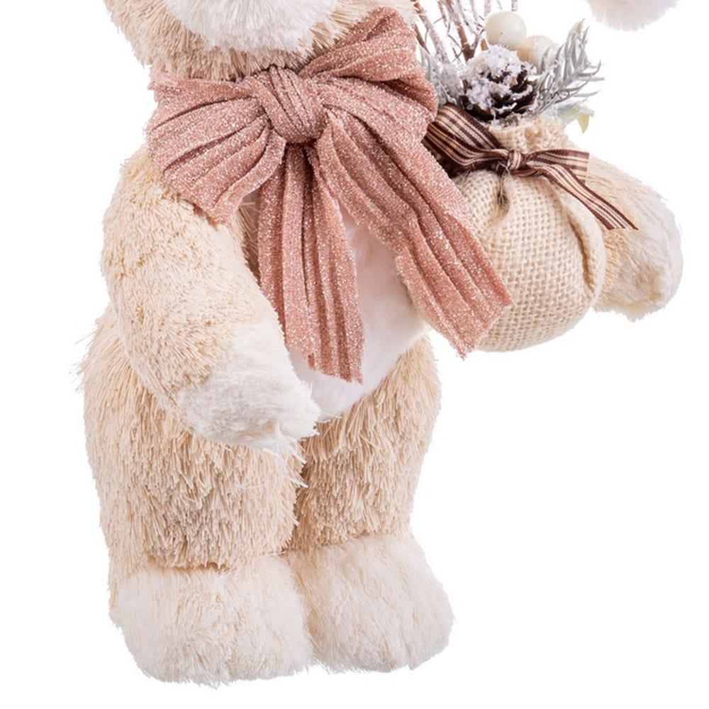 Lolahome Figura De Navidad Oso Rosa De 28cm