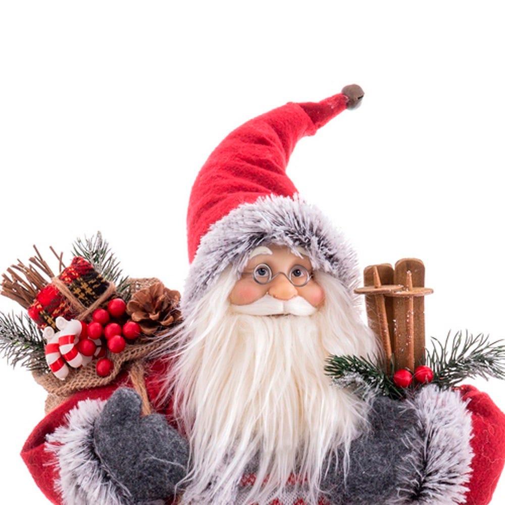 Lolahome Figura De Papá Noel De Tela Roja De 45cm