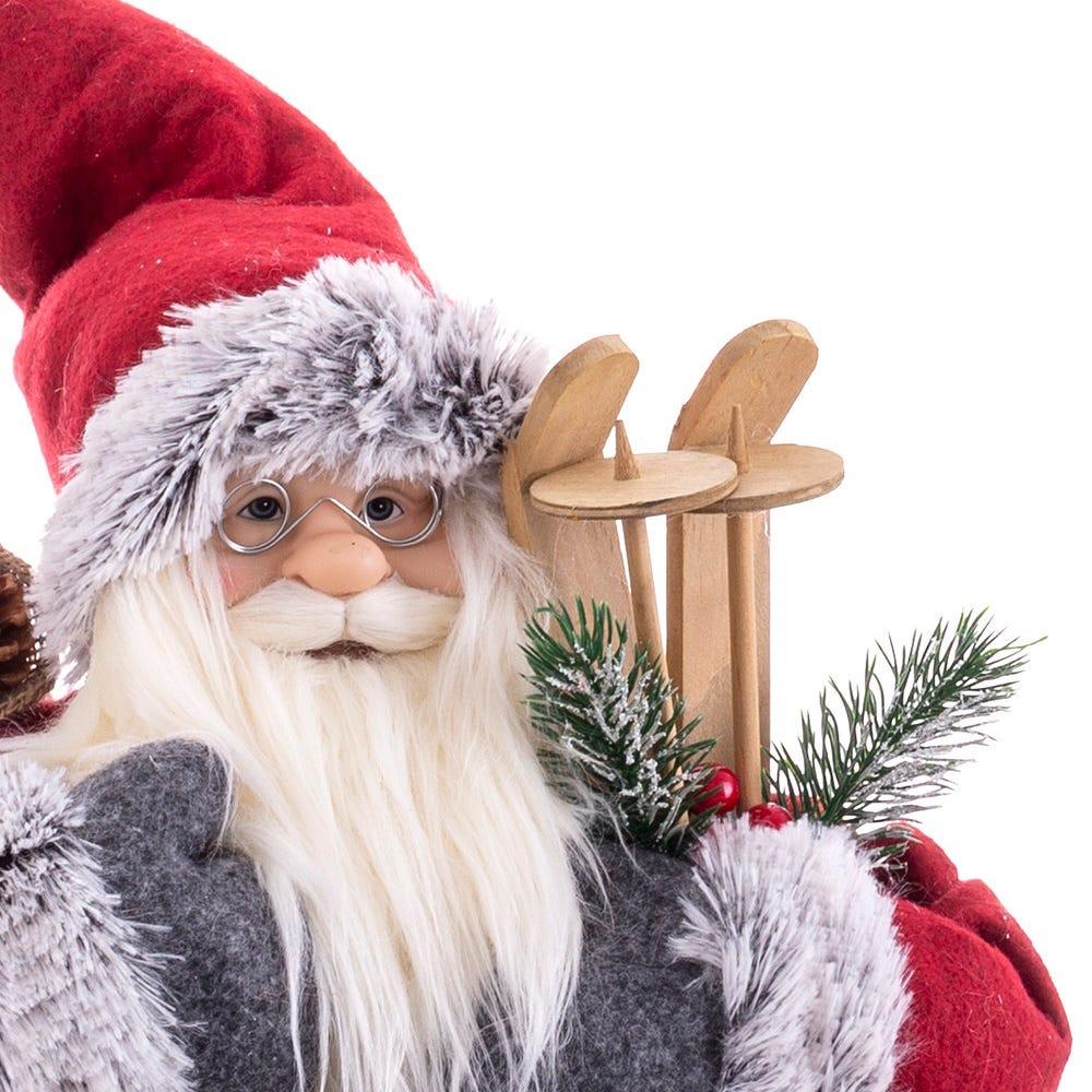 Lolahome Figura De Papá Noel De Tela Roja De 60cm